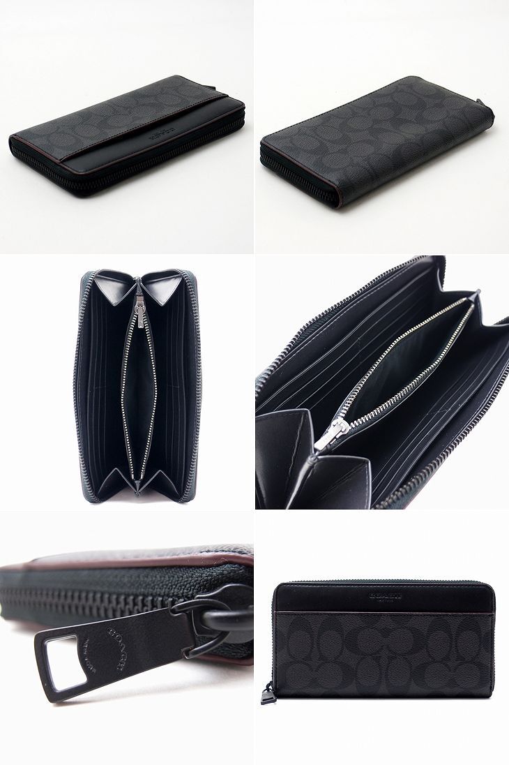 コーチ 財布 メンズ COACH 長財布 ラウンドファスナー シグネチャー