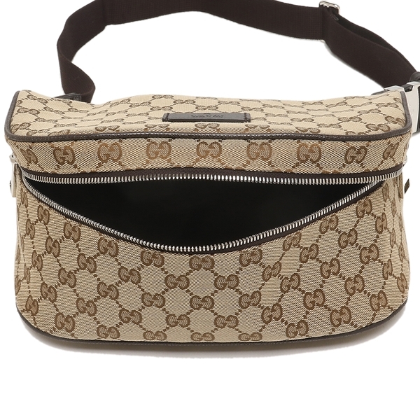 グッチ アウトレット ボディーバッグ GGキャンバス ベージュ ブラウン