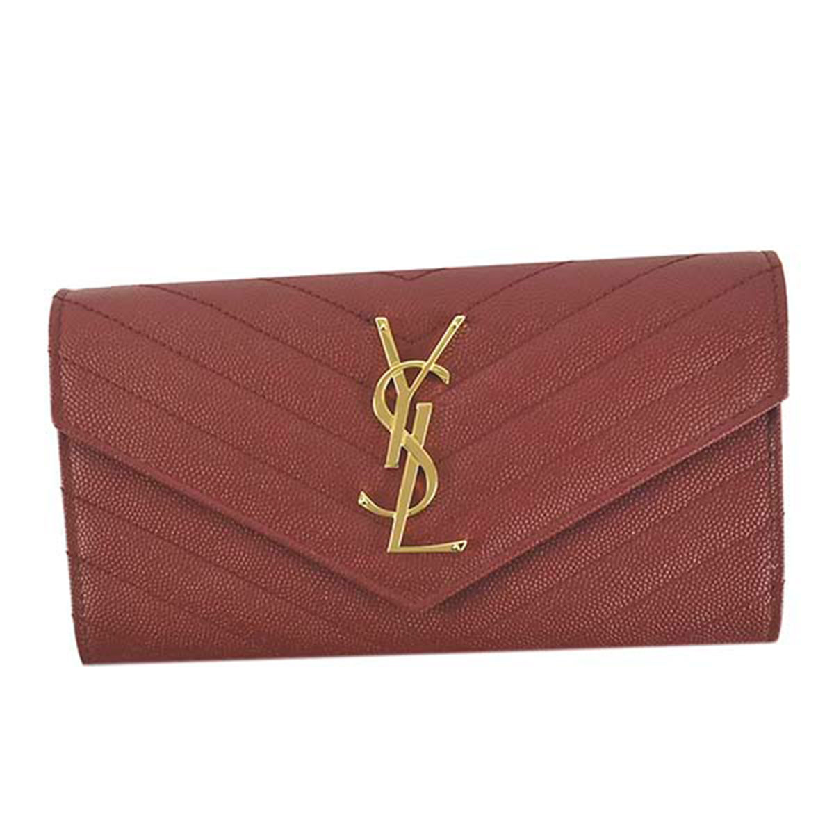 サンローラン SAINT LAURENT 財布 長財布 フラップ式長財布 かぶせ