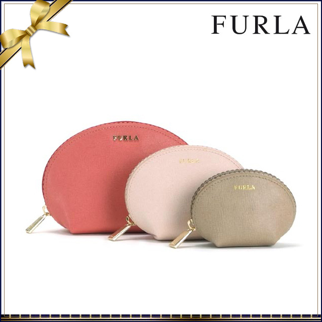 フルラ PAPERMOON レザー ポーチ 3個セット FURLA ブランド 小物入れ