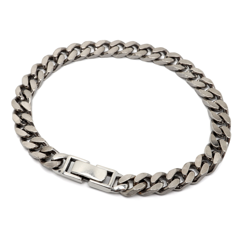 シルバー925 ブレスレット メンズ 喜平ブレスレット 幅6mm チェーン
