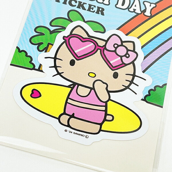 サンリオ ハローキティ 日焼け キティ ステッカー サーフ 文具 日本製