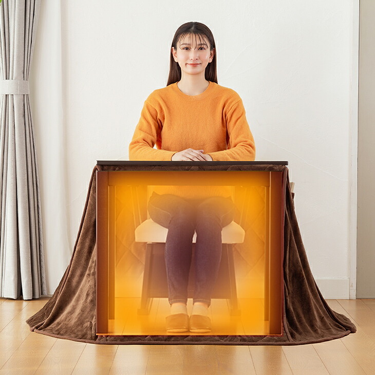 一人用こたつ こたつ本体＋布団＋肘付き回転椅子のセット 500W こたつ