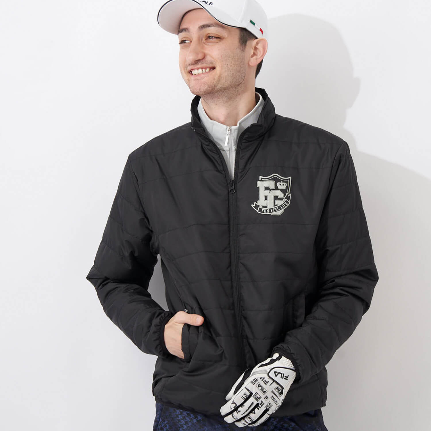 FILA GOLF フィラゴルフ ゴルフウェア メンズ 軽量 中綿 ジャケット