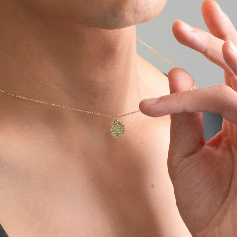 ライオンハート イギリス国章コイン プチネックレス K10ゴールド