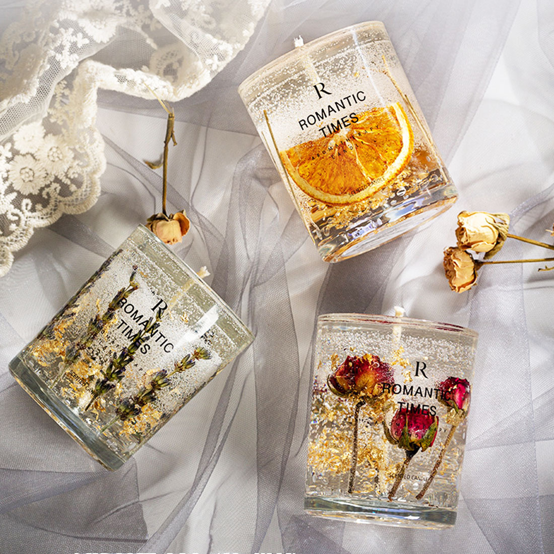 アロマキャンドル 全6種 プレゼント 女性 おしゃれ ジェルキャンドル