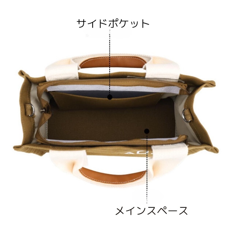 ゴルフラウンドトートバッグ 2way キャンバス ラウンドポーチ トート