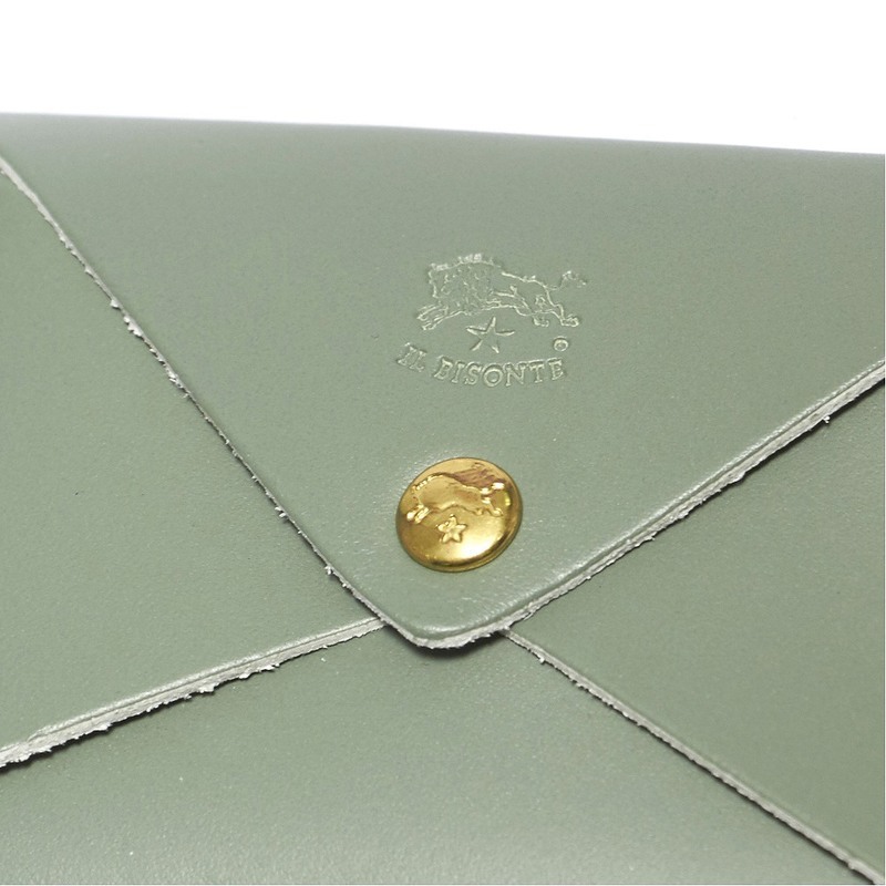 イルビゾンテ IL BISONTE カードケース C0854 884 SAGE 本革 セージ