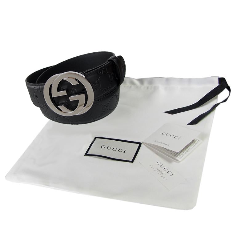 グッチ GUCCI ベルト GGレザー 本革 グッチシマ インターロッキングG