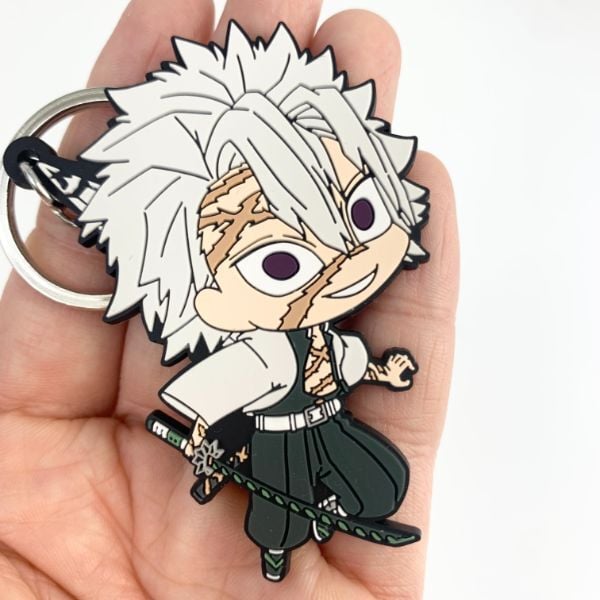 鬼滅の刃 不死川実弥 つままれキーホルダー キーホルダー ホワイト