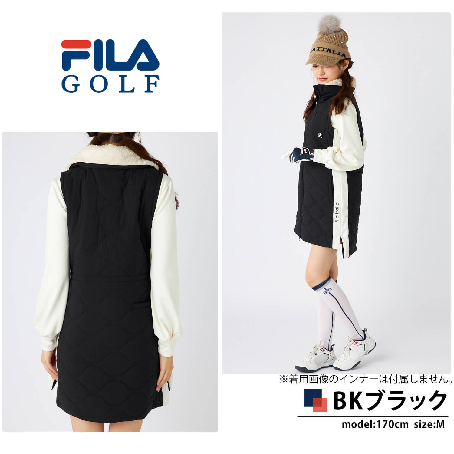 FILA GOLF フィラゴルフ レディース ゴルフウェア ワンピース ベスト