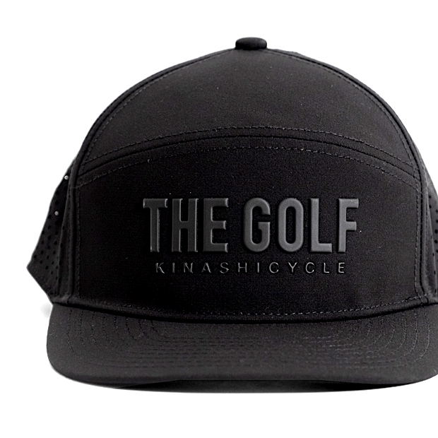 KINASHI CYCLE GOLF パンチングメッシュキャップ（THE GOLF）BLACK x