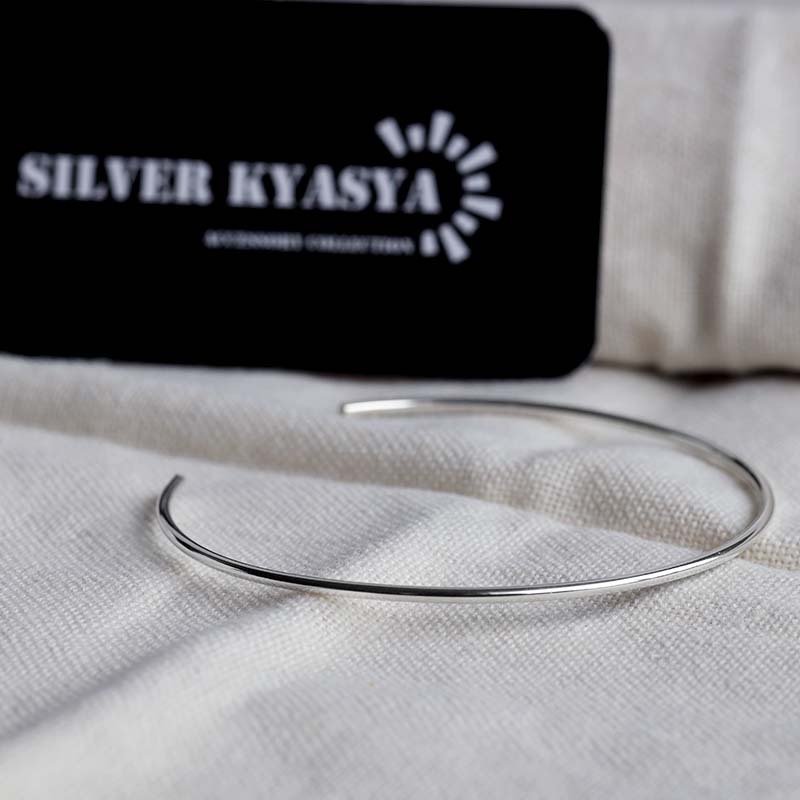 極細バングル 2mm シルバー925 レディース バングル 腕輪 細身 極細