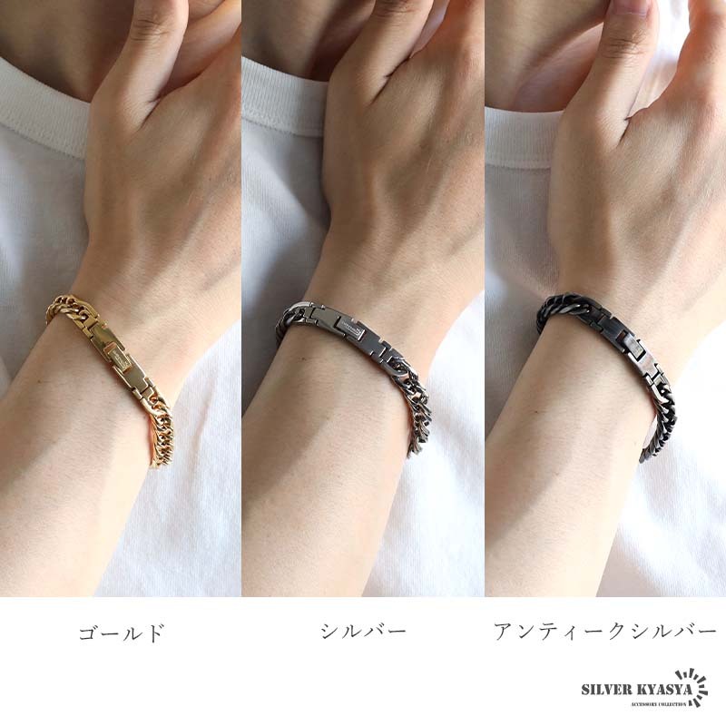 純チタン製 軽い ダブル喜平チェーンブレスレット 喜平ブレスレット 6