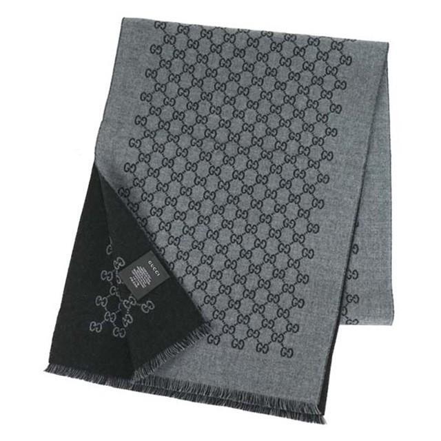 グッチ GUCCI 391246 4G200 1160 62 GGパターンマフラー グレー