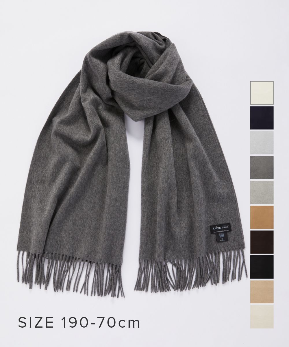 ジョシュアエリス Joshua Ellis マフラー メンズ レディース 70×190