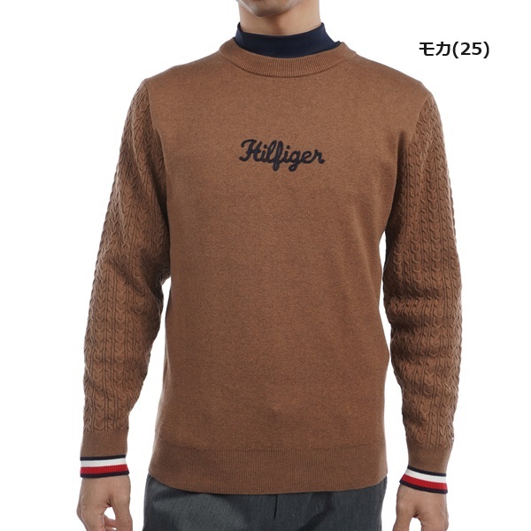 トミーヒルフィガー ゴルフ メンズ ケーブルミックス クルーネック