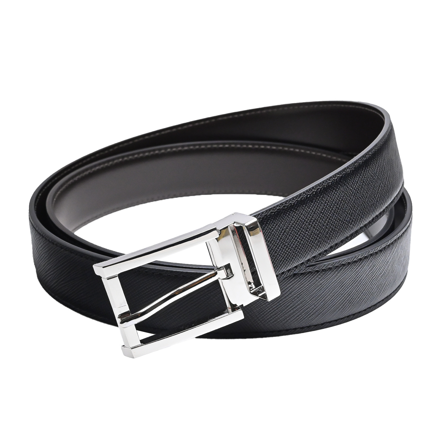 本革 ベルト メンズ ビジネス イタリア製 シルバーバックル