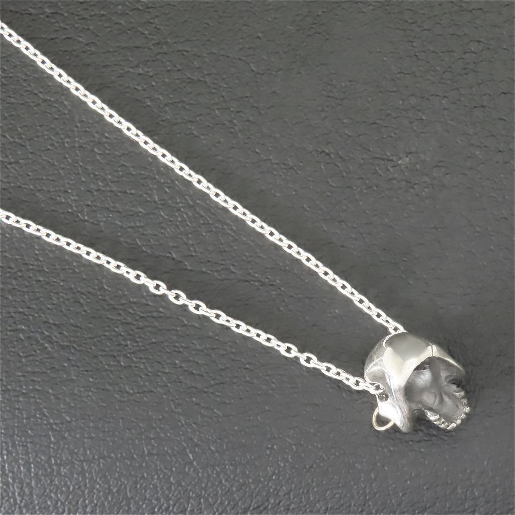 スカルネックレス シルバー925 【刻印無料】 スカル 骸骨 ドクロ 髑髏