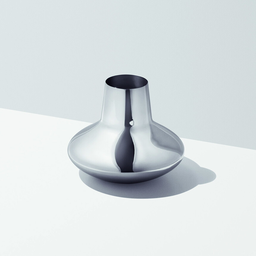 ジョージジェンセン HK VASE 花瓶 SS 225 mm フワラーベース 花器 金属