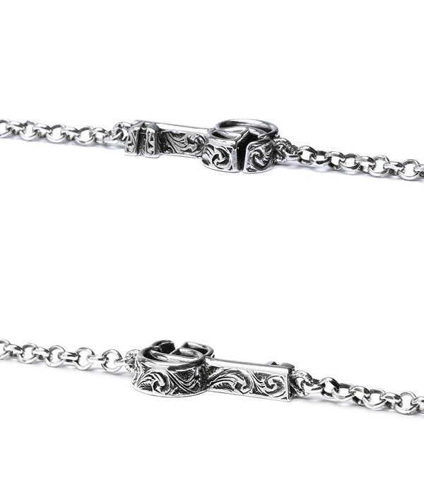 GUCCI グッチ ブレスレット シルバー ブランド キー チャーム ユニ