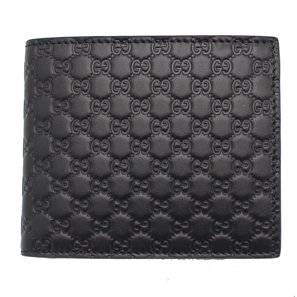 グッチ GUCCI 544472 BMJ1N 1000 二つ折り財布 ブラック 黒 グッチシマ