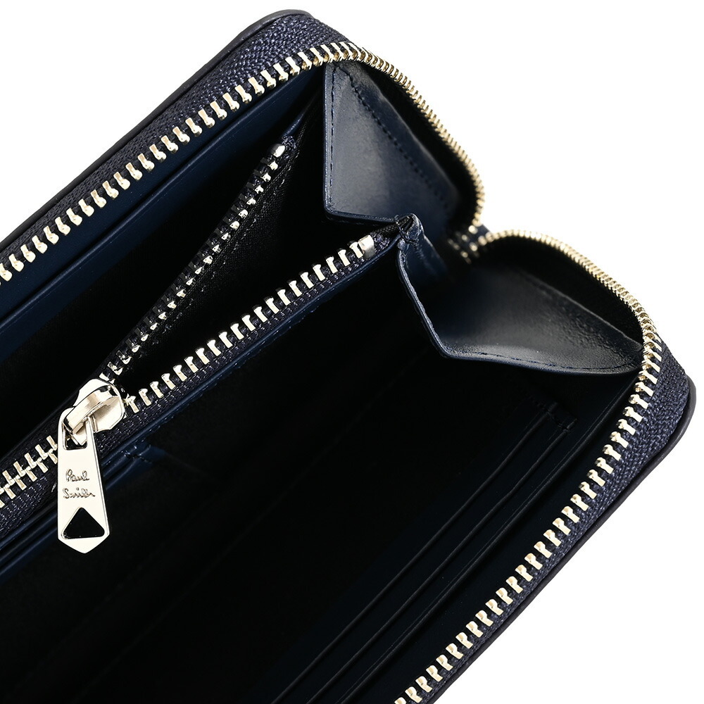ポールスミス 財布 長財布 ラウンドファスナー 紺(ネイビー) Paul