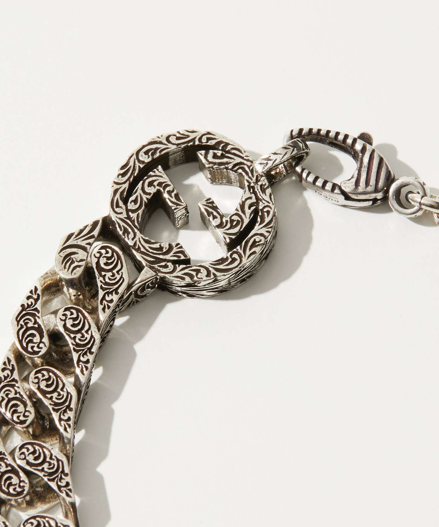 グッチ GUCCI 454285 J8400 ブレスレット INTERLOCKING G GOURMETTE