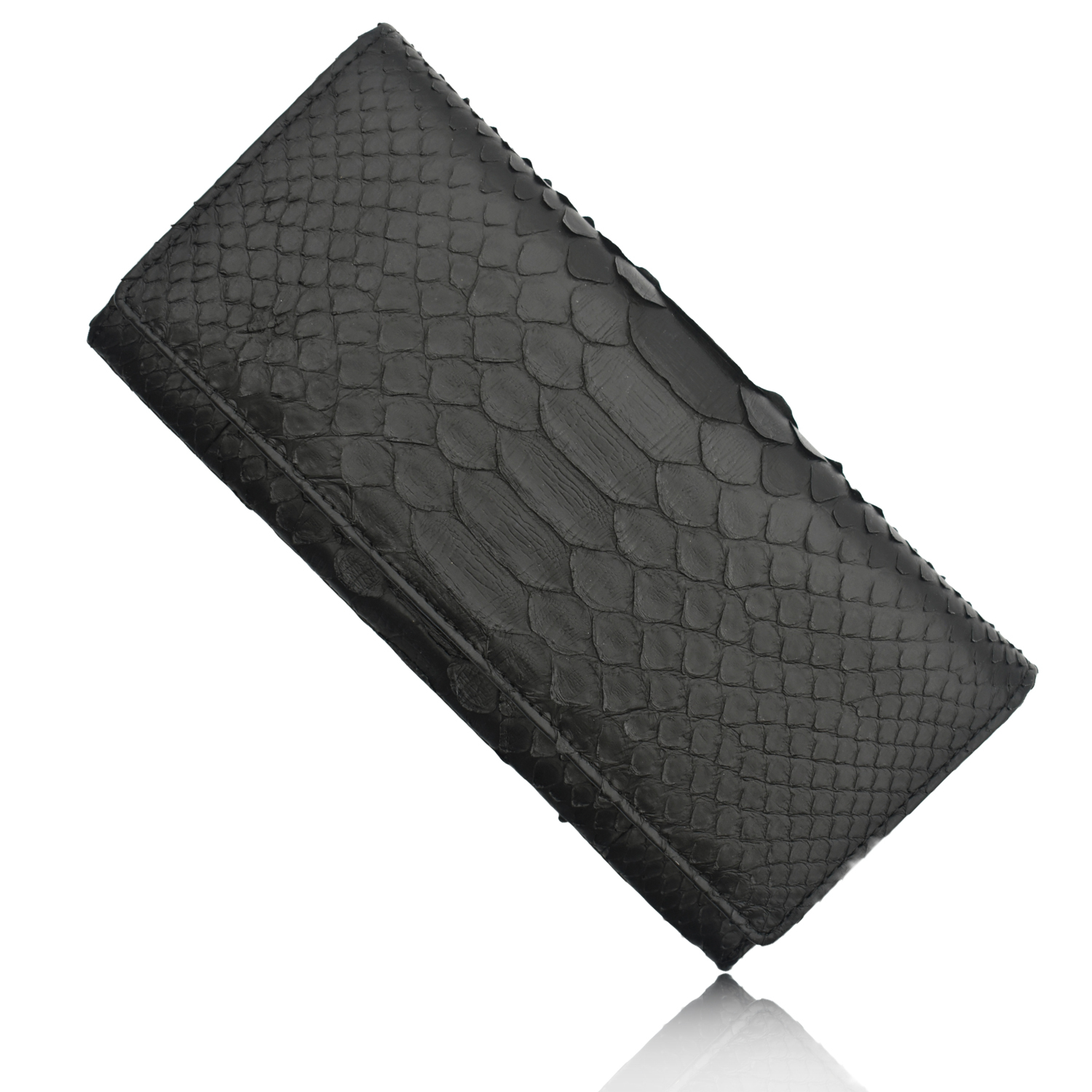長財布 パイソン ヘビ革 メンズ 札入 100万入る 薄型 本革 本物 かぶせ