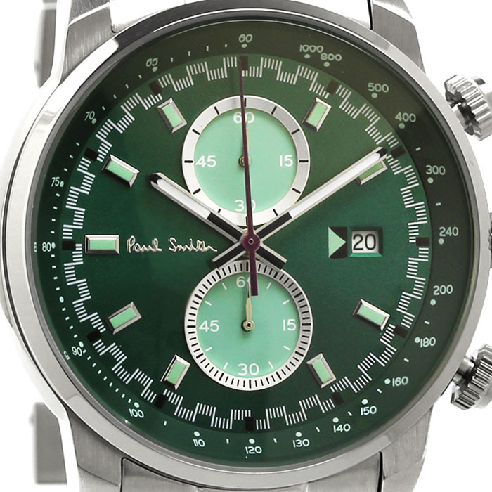 ポールスミス 腕時計 メンズ クロノグラフ ステンレスベルト ブルー