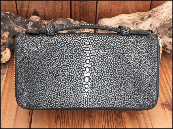 送料込 ゴダン 財布 長財布 GODANE ガルーシャ革 Galuchatラウンド