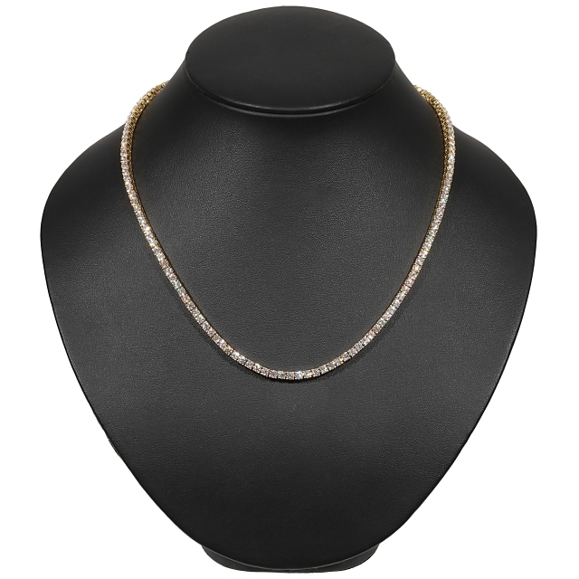 3mmモアサナイト ネックレス ゴールド Moissanite テニスネックレス