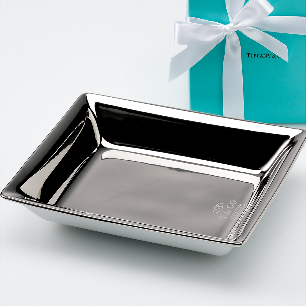 TIFFANY ティファニー メタリック ヴィド ポシェ ポーセリン シルバー