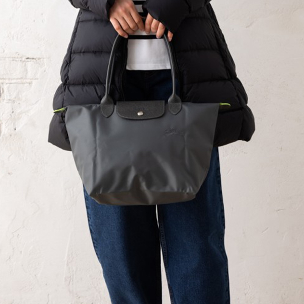 ロンシャン トートバッグ プリアージュ グリーン Mサイズ グレー