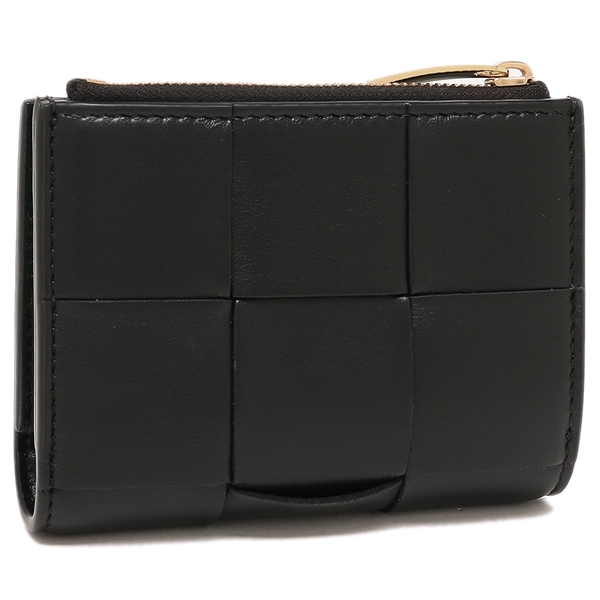 ボッテガヴェネタ 二つ折り財布 カセット イントレチャート ブラック