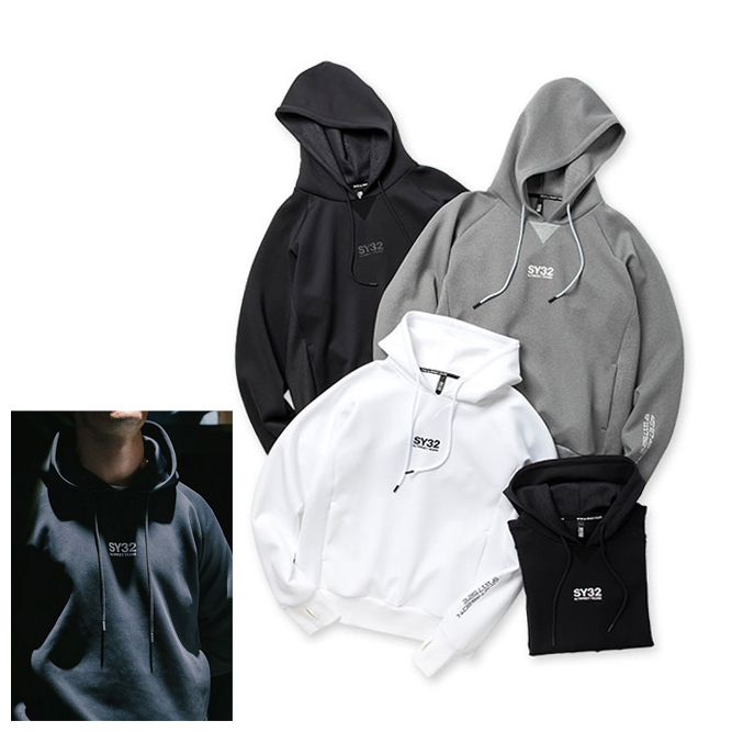 NEW】パーカー SY32 by sweet years 13071 DOUBLE KNIT EMBOSS LOGO P