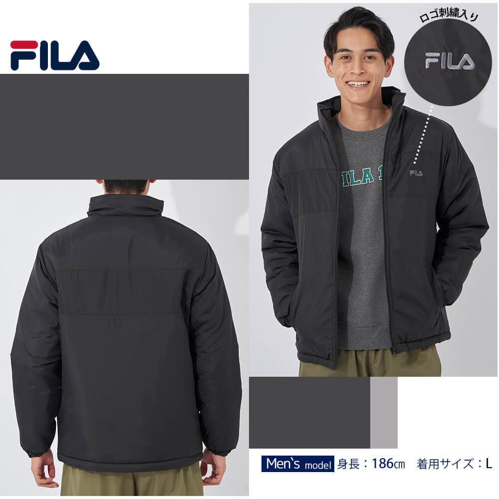 FILA フィラ 中綿ジャケット メンズ ボリュームネック アウター