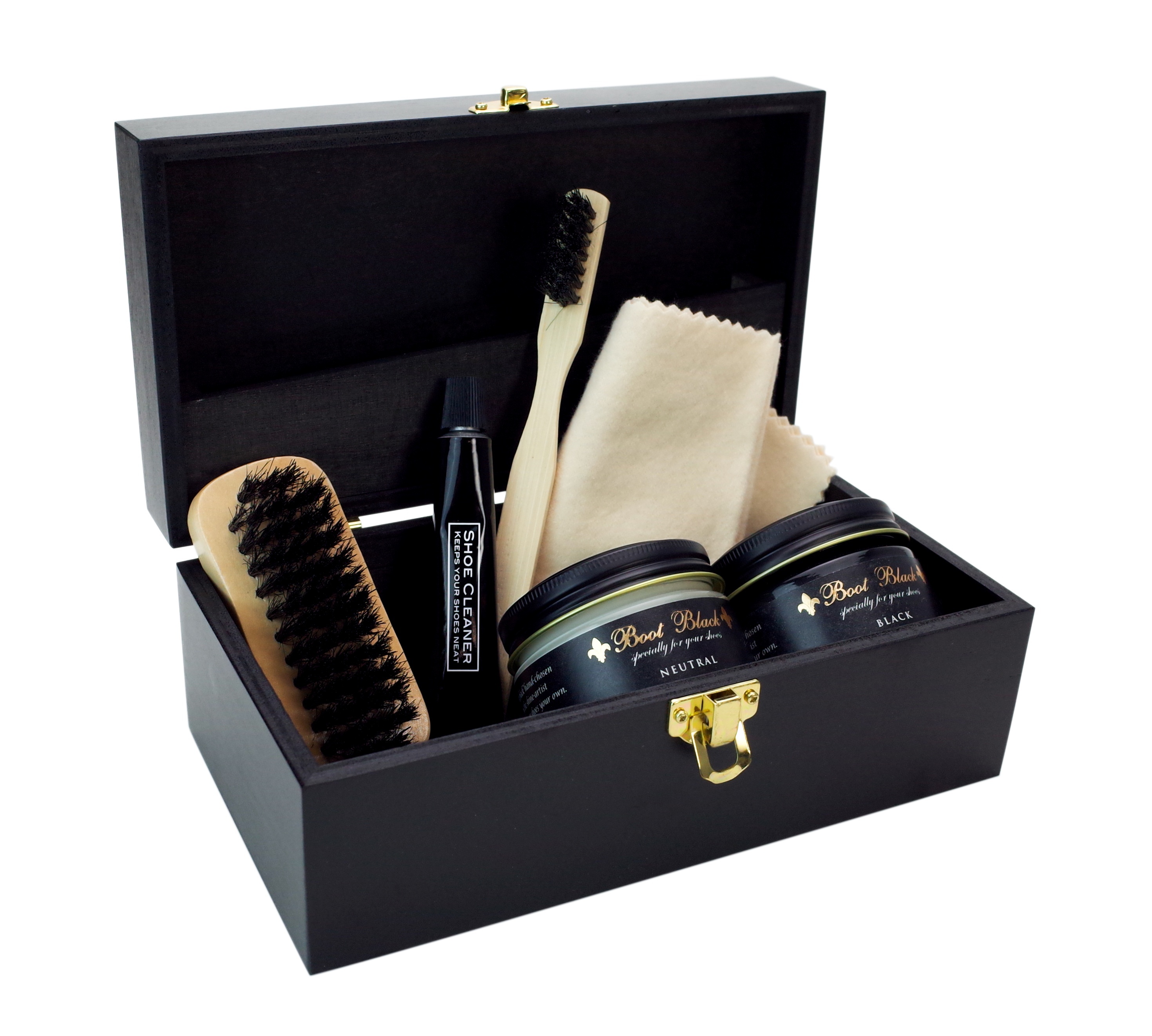 コロンブス公式】靴磨きセット 「スプモーニセット」 靴クリーム クロ