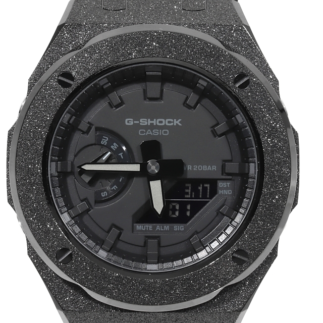 G-SHOCK GA2100 フロステッド カスタム ブラックアウト カシオーク