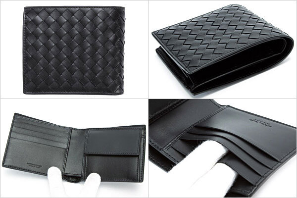 名入れ】ボッテガ 財布 メンズ 二つ折り ブランド ボッテガヴェネタ 二