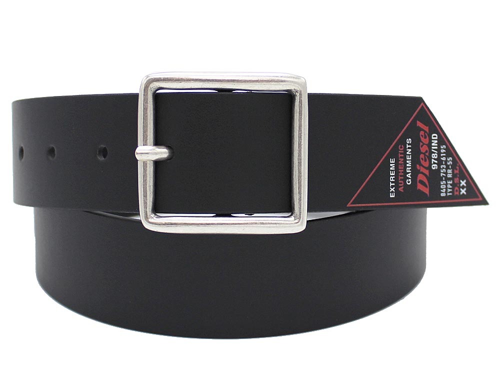 ディーゼル DIESEL ベルト X08495-PR250 ブラック レザー B-LOGO BELT