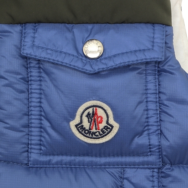 モンクレール ベビー服 子供服 ダウンベスト ブルー ベビー MONCLER
