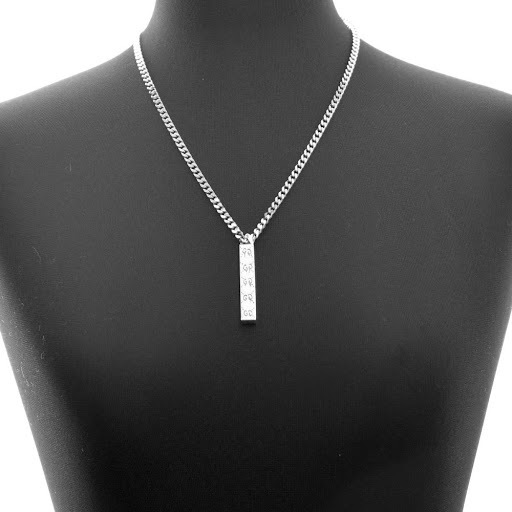 グッチ GUCCI GOST グッチゴースト シルバー バー ペンダント