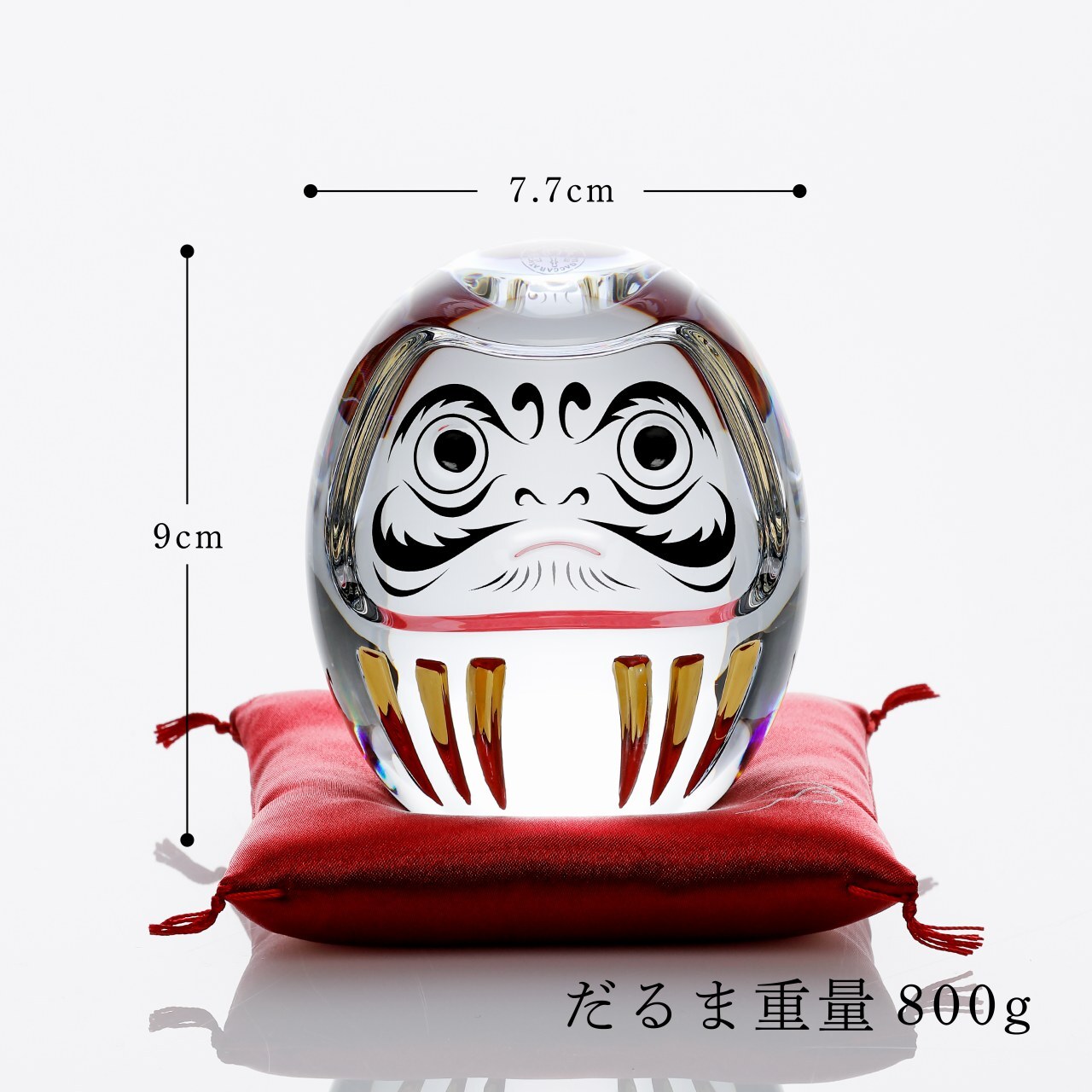 Baccarat バカラ ダルマ 座布団付き 名入れ彫刻代込み 名入れ 彫刻