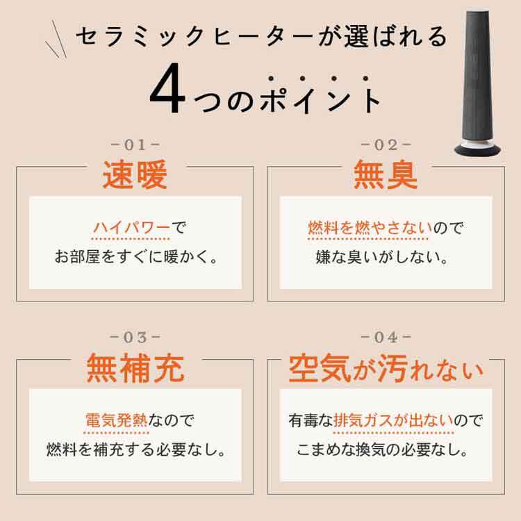 送料無料】ヒーター 首振り セラミックヒーター Hanx-Home