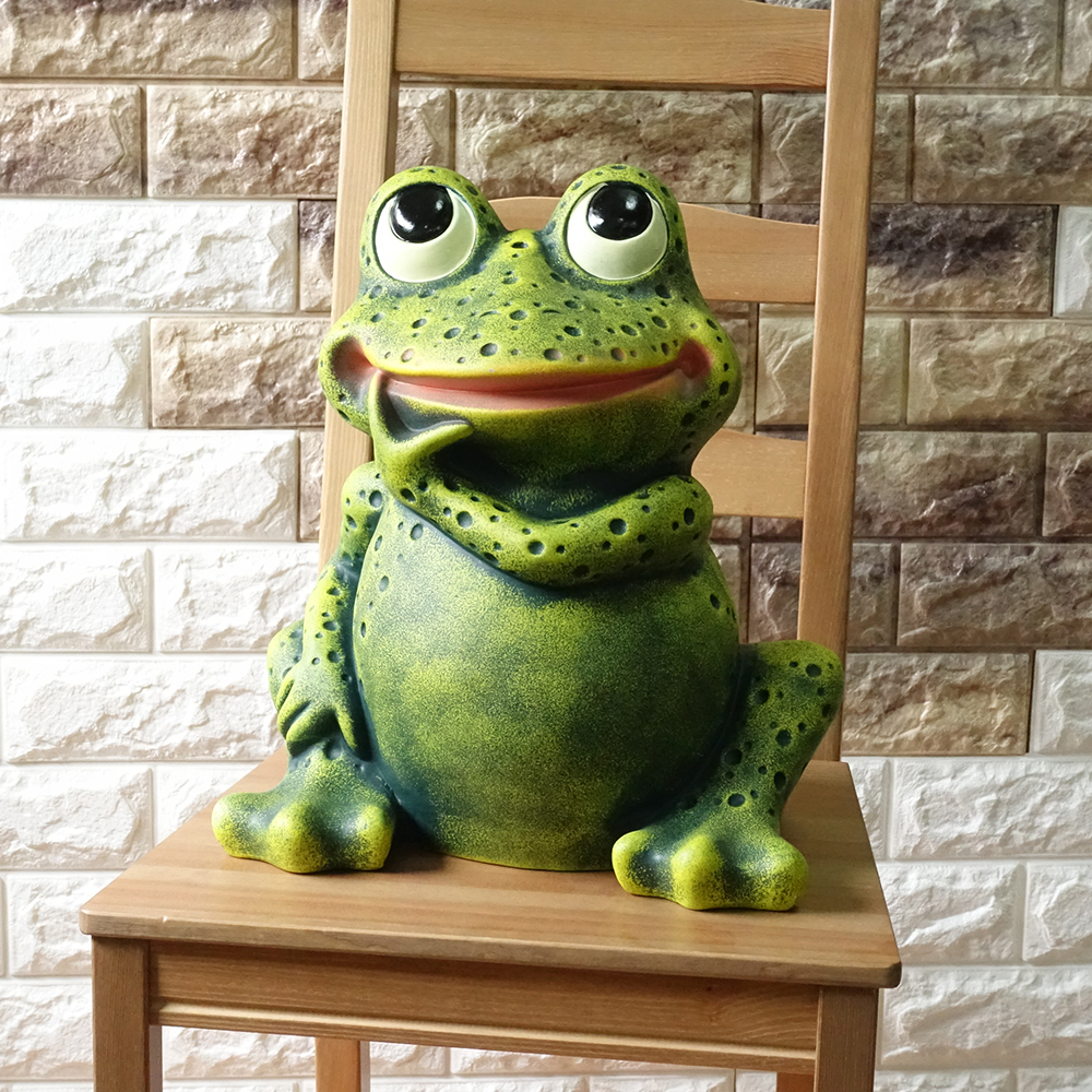 ポルトガル製 緑 かえる 幸せを呼ぶ 開運 カエルグッズ 置物