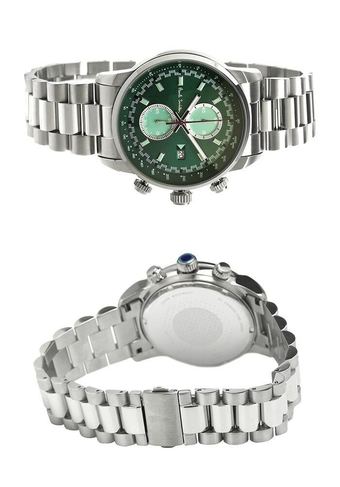 ポールスミス 腕時計 メンズ クロノグラフ ステンレスベルト ブルー