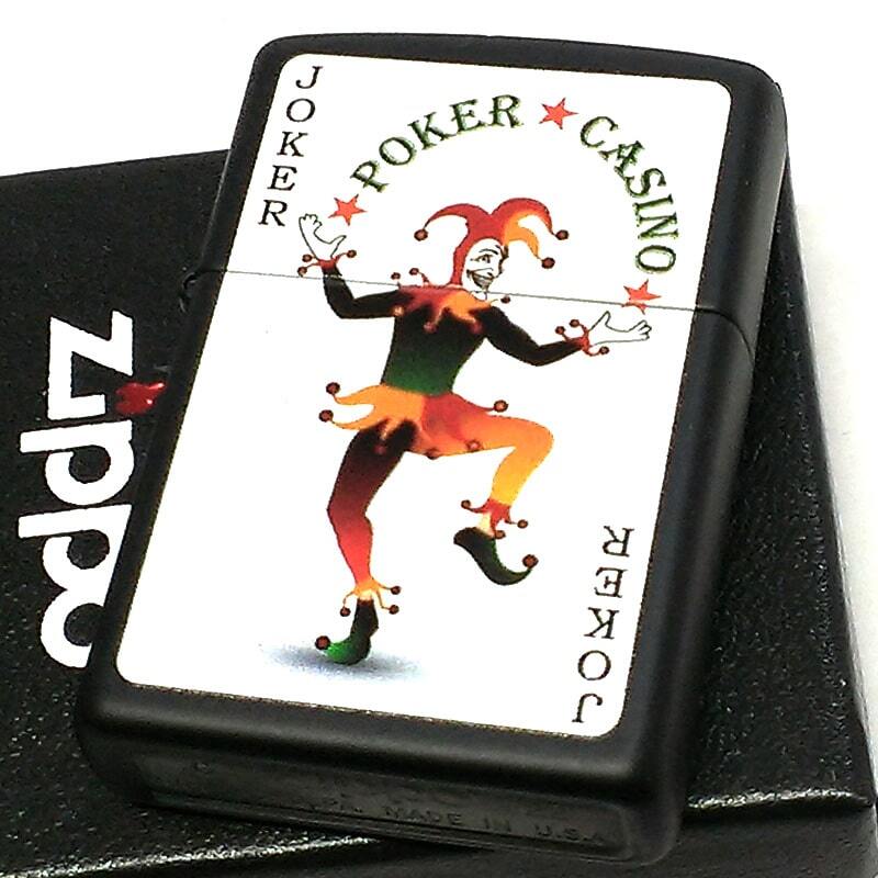 ジッポ ライター ジョーカー マットブラック トランプ JokerCard ZIPPO