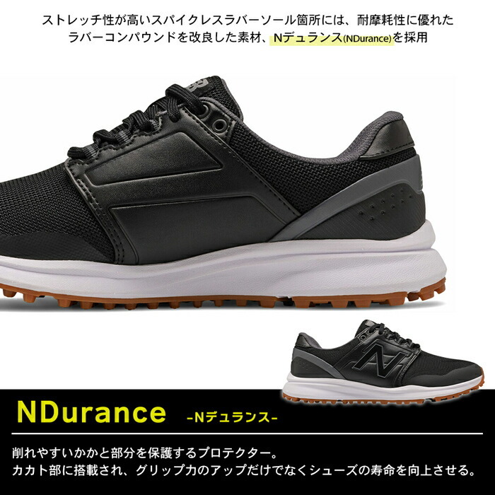 ニューバランス ゴルフシューズ メンズ NBG1802 2E 4E スパイクレス
