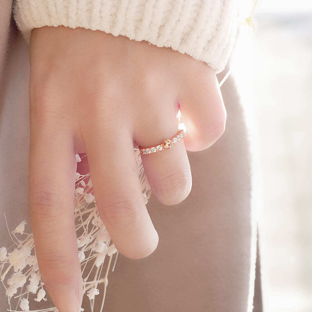 ハーフエタニティリング 天使の卵 指輪 リング レディース